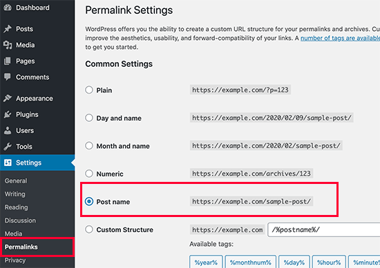 Use SEO-friendly URL structures in WordPress