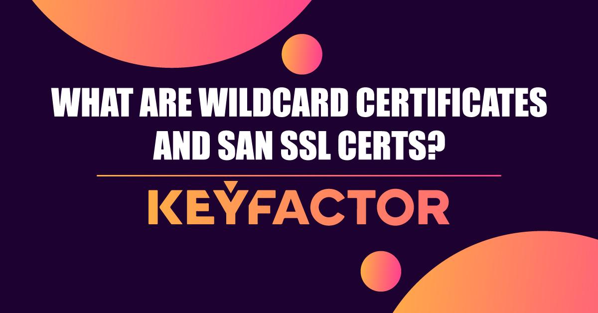 What are Wildcard Certificates and SAN SSL Certs