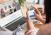 Is Web Design in St. Petersburg Worth It for Local Lead Generation? Person browsing a digital recruitment website on a laptop and mobile, showing responsive web design in St. Petersburg